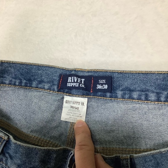 Rivet Supply Co. NWT Men’s Relaxed Fit Workwear Jeans Size 36 x 30 Blue - Picture 6 of 10